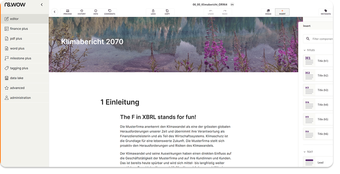 ESG-Daten Editor